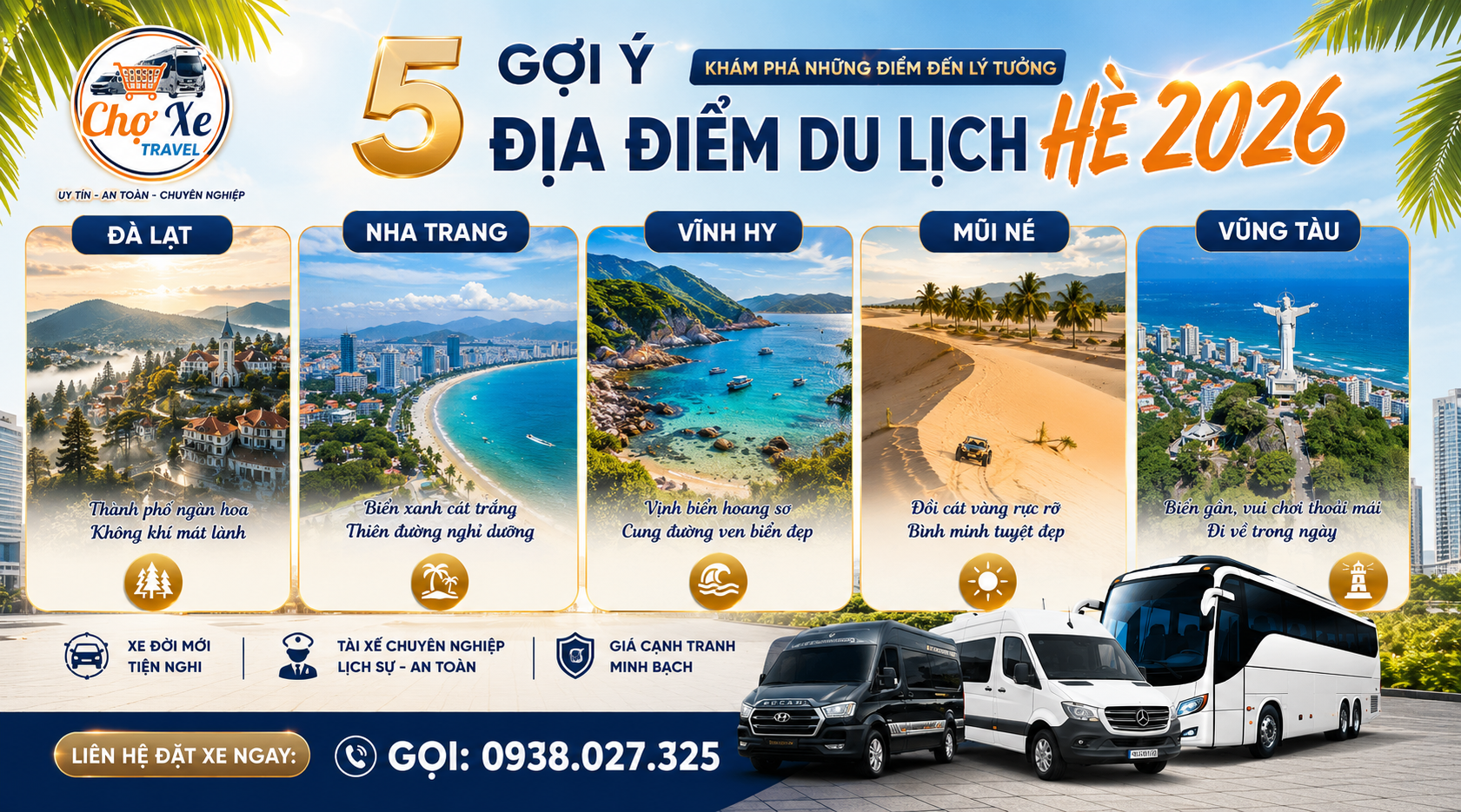 5 Điểm du lịch hè 2026